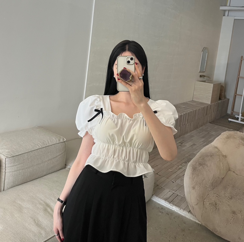 AMUSE SEOUL韓國代購女裝新品時尚26春夏休閑襯衫蕾絲衫AMUSE SEOUL襯衫/蕾絲衫