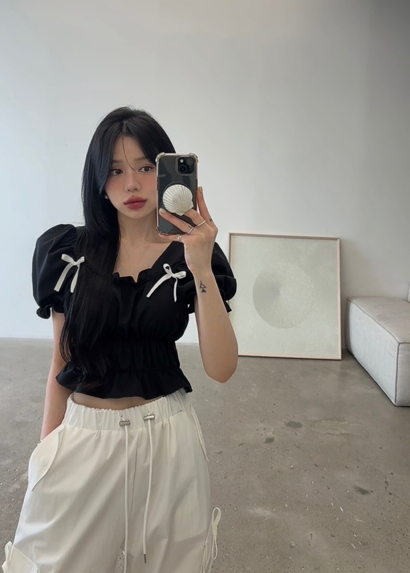 AMUSE SEOUL韓國代購女裝新品時尚26春夏休閑襯衫蕾絲衫AMUSE SEOUL襯衫/蕾絲衫