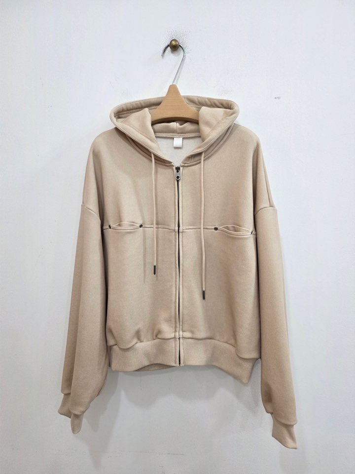 LE MIU韓國直郵女裝新款職業26春夏推薦夾克連帽衫水洗拉鏈LE_MIU夾克圖色1