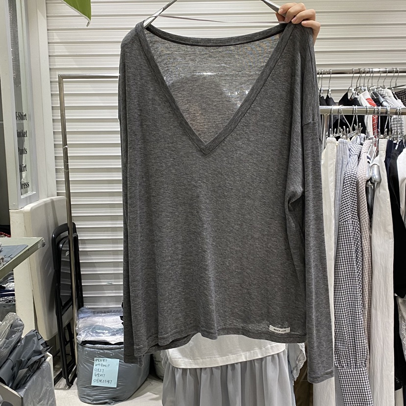 BRICKLANE韓國直郵女裝新品職業人氣休閑時尚26春夏長袖T恤BRICKLANE長袖T恤圖色1