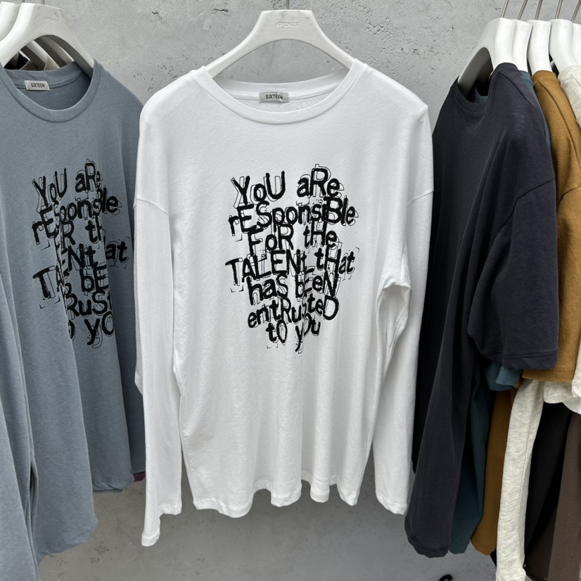 SIXTEEN韓國東大門直郵女士新款休閑推薦人氣時尚長袖T恤SIXTEEN長袖T恤圖色1