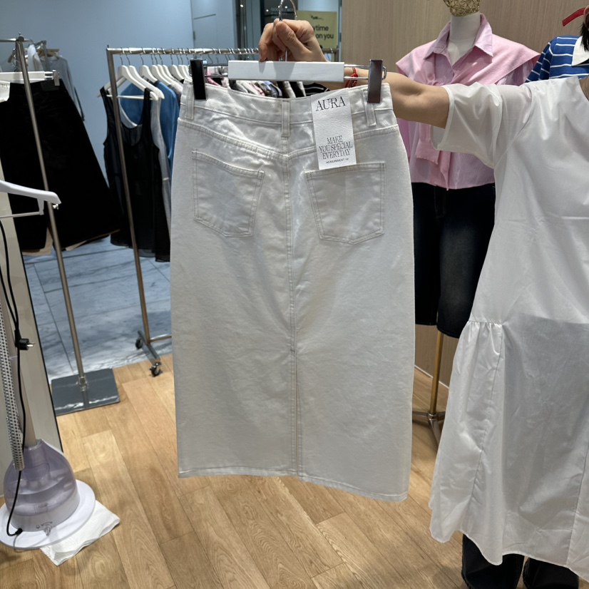 ZIPPER/STEADY韓國直郵女士新款26春夏休閑職業時尚長裙ZIPPER/STEADY長裙