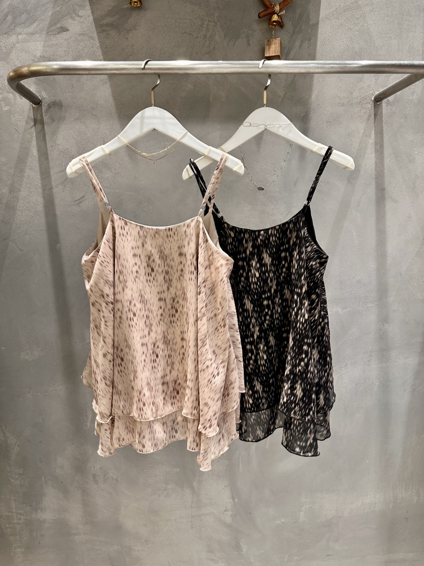 KIFF韓國東大門代購女裝新款推薦休閑時尚熱賣吊帶背心豹紋KIFF吊帶/背心