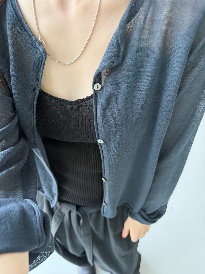 ARKIE/TAF韓國直郵女士新款推薦職業人氣時尚針織衫透明ARKIE/TAF針織衫