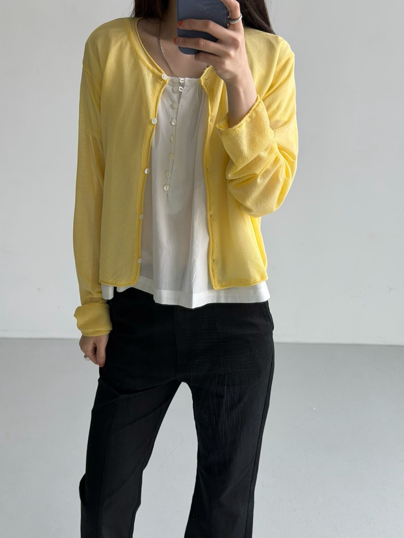 ARKIE/TAF韓國直郵女士新款推薦職業人氣時尚針織衫透明ARKIE/TAF針織衫