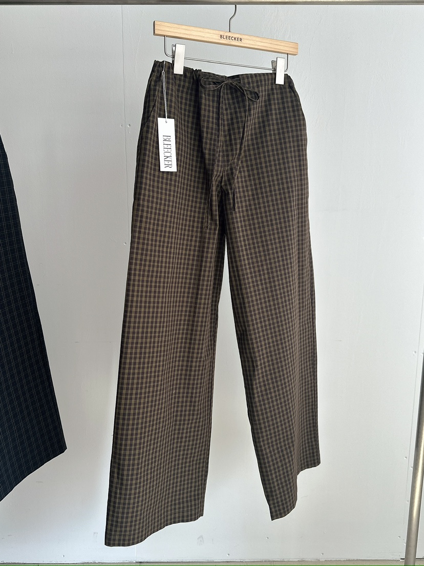 BLEECKER韓國直郵實拍女裝新款休閑職業時尚褲子格子棉質BLEECKER褲子圖色2
