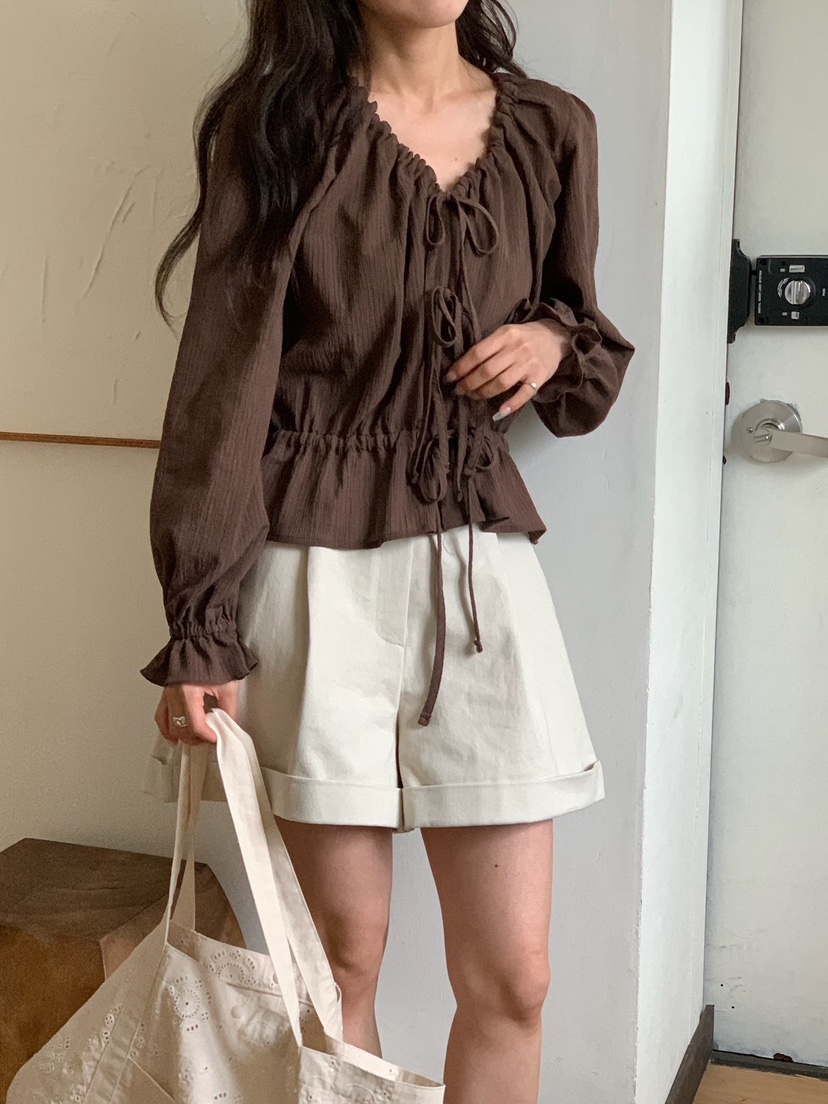 BLEECKER韓國東大門直郵女裝新款時尚熱賣推薦襯衫蕾絲衫BLEECKER襯衫/蕾絲衫