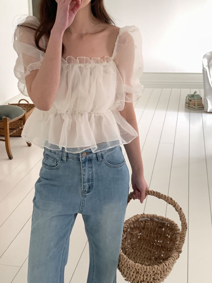 CRONG韓國代購女裝新品熱賣職業人氣26春夏時尚襯衫蕾絲衫CRONG襯衫/蕾絲衫