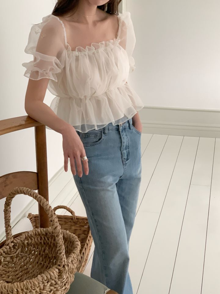 CRONG韓國代購女裝新品熱賣職業人氣26春夏時尚襯衫蕾絲衫CRONG襯衫/蕾絲衫