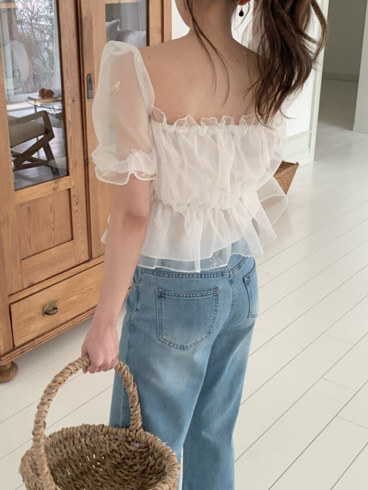 CRONG韓國代購女裝新品熱賣職業人氣26春夏時尚襯衫蕾絲衫CRONG襯衫/蕾絲衫