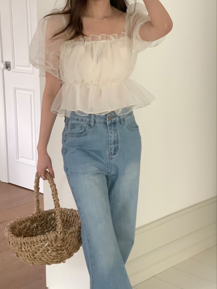 CRONG韓國代購女裝新品熱賣職業人氣26春夏時尚襯衫蕾絲衫CRONG襯衫/蕾絲衫