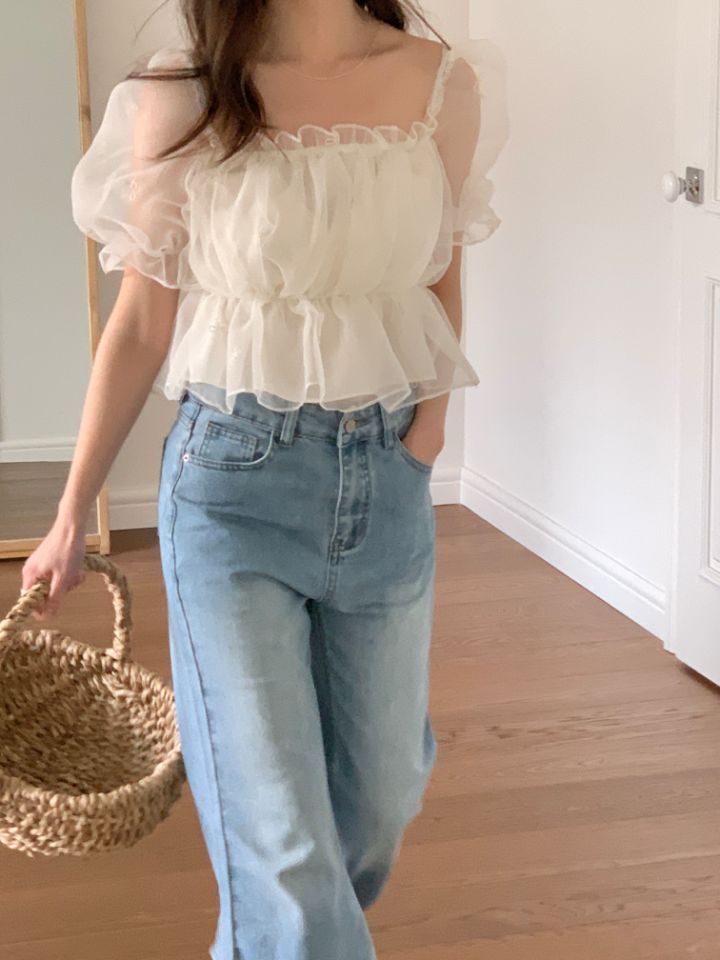 CRONG韓國代購女裝新品熱賣職業人氣26春夏時尚襯衫蕾絲衫CRONG襯衫/蕾絲衫