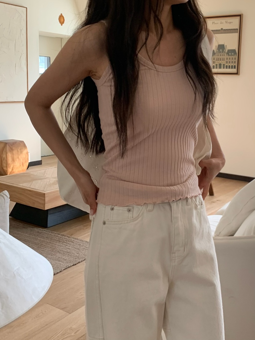 BLEECKER韓國直郵女士新品時尚休閑人氣熱賣吊帶背心羅紋BLEECKER吊帶/背心