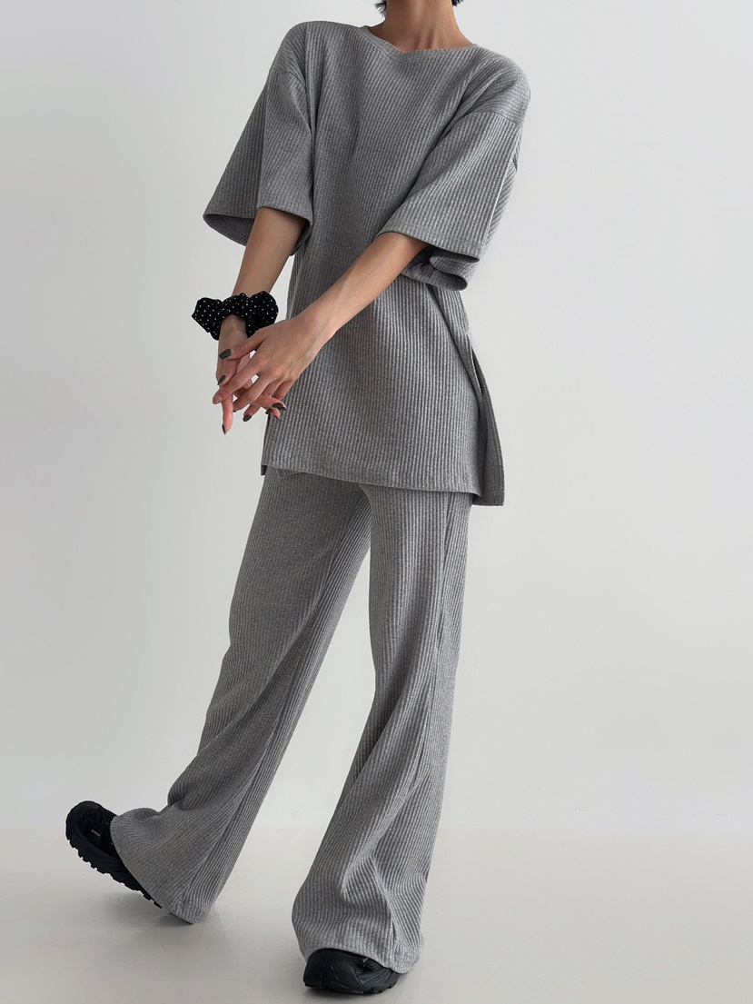 ANGLOG BEIGE韓國代購女裝新款職業時尚人氣休閑休閑褲羅紋ANGLOG BEIGE休閑褲