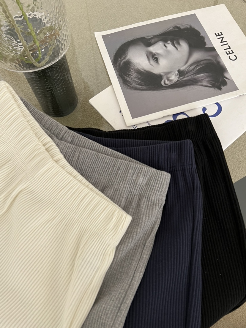 ANGLOG BEIGE韓國代購女裝新款職業時尚人氣休閑休閑褲羅紋ANGLOG BEIGE休閑褲