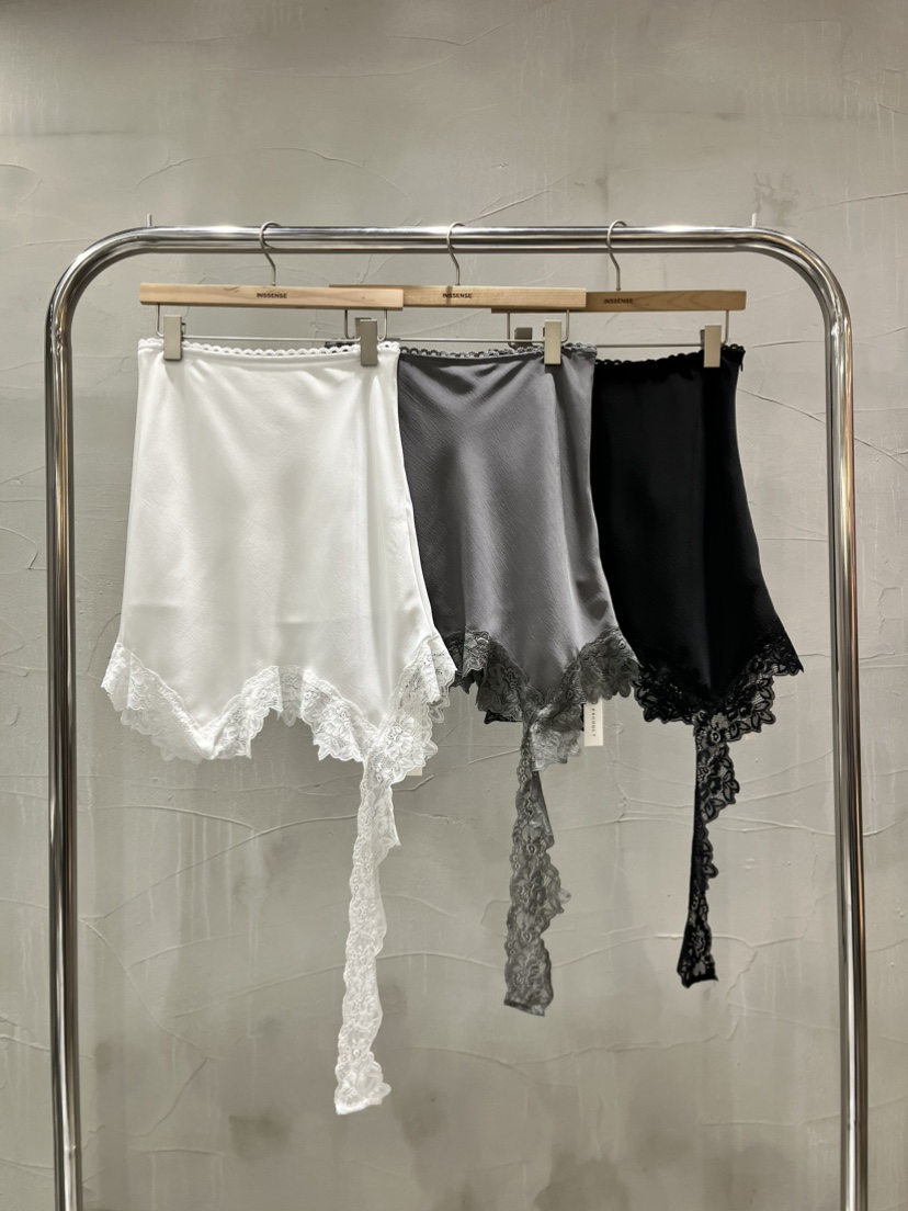 INSSENSE-A韓國直郵女裝新款26春夏半身裙中短裙不對稱蕾絲INSSENSE-A半身裙/中短裙