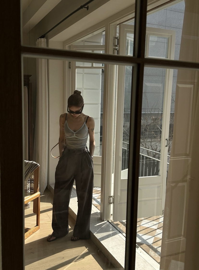 ZEROZERO韓國直郵實拍女裝新品推薦職業時尚人氣休閑褲褶裥ZEROZERO休閑褲