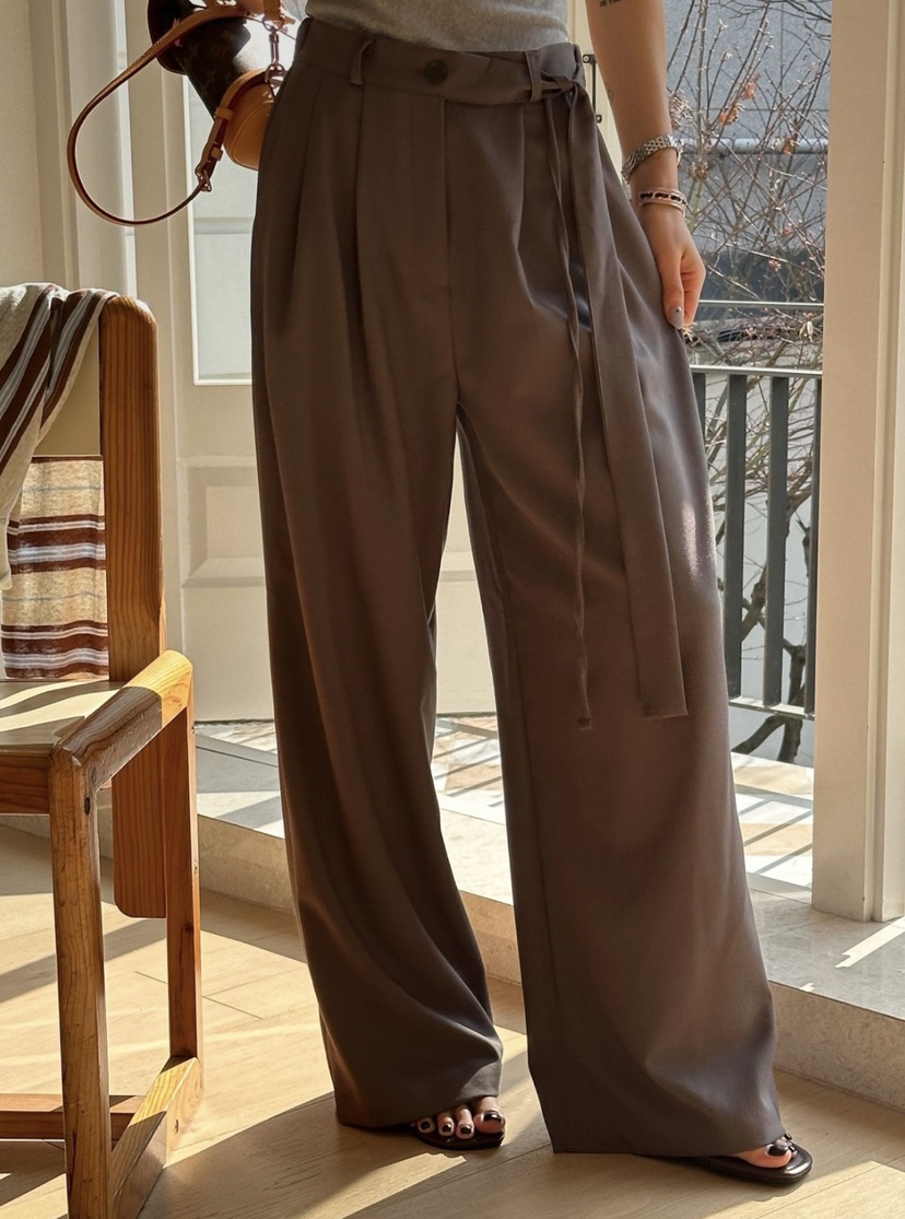 ZEROZERO韓國直郵實拍女裝新品推薦職業時尚人氣休閑褲褶裥ZEROZERO休閑褲