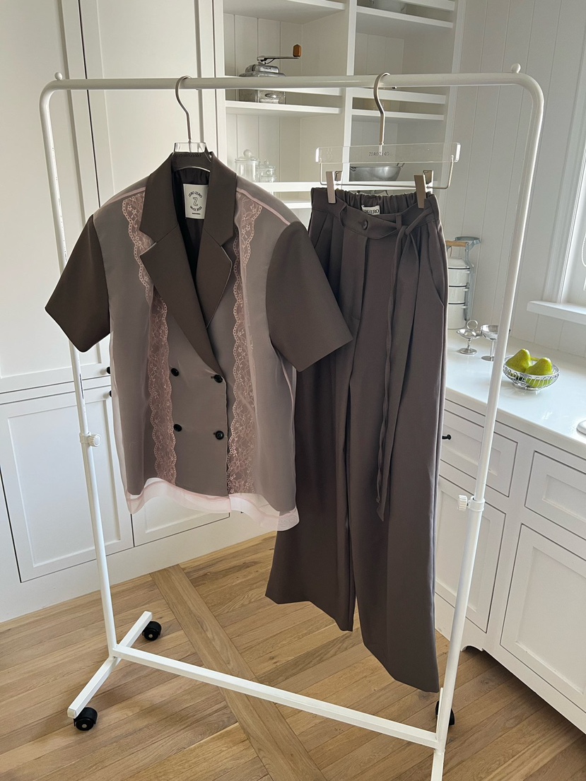 ZEROZERO韓國直郵實拍女裝新品推薦職業時尚人氣休閑褲褶裥ZEROZERO休閑褲