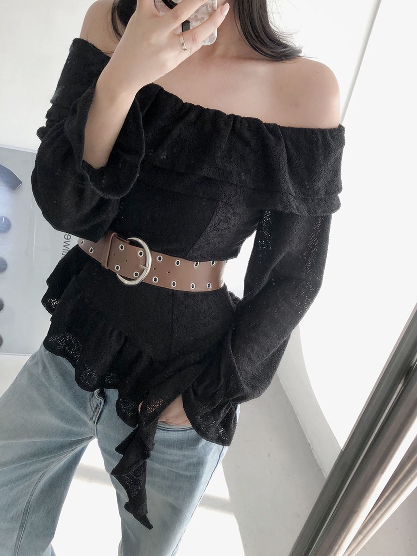 바츠韓國代購女裝新品人氣推薦26春夏襯衫蕾絲衫不含腰帶Vatz襯衫/蕾絲衫