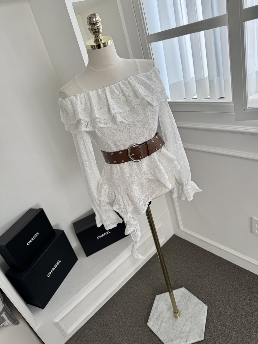 바츠韓國代購女裝新品人氣推薦26春夏襯衫蕾絲衫不含腰帶Vatz襯衫/蕾絲衫