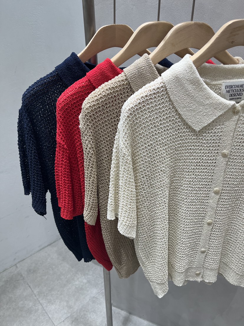 EVERCOMMERCE METICULOUSLY DESIGNED韓國東大門代購女裝新款人氣針織衫華夫格EVERCOMMERCE METICULOUSLY DESIGNED針織衫