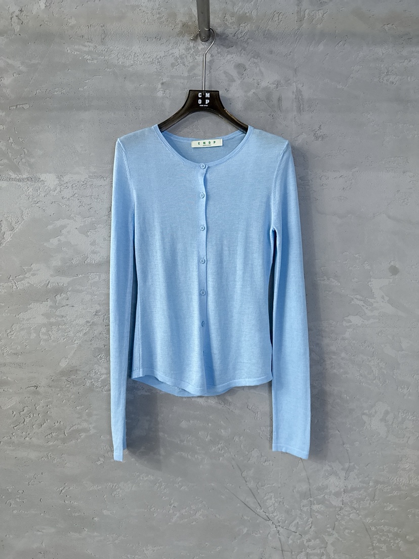 COME OPEN/HAPER韓國東大門代購女士新品26春夏針織衫真絲圓領開衫COME OPEN/HAPER針織衫圖色1