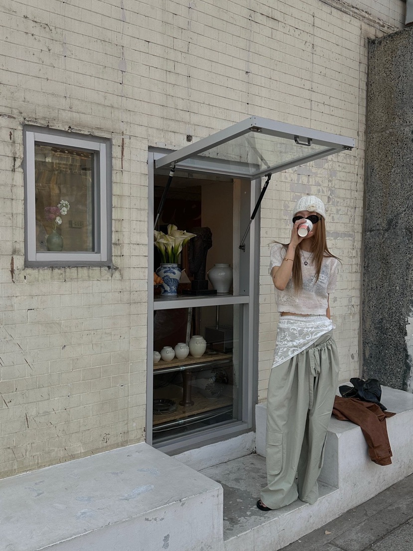 ZEROZERO韓國東大門直郵女裝新品時尚推薦人氣休閑褲尼龍ZEROZERO休閑褲