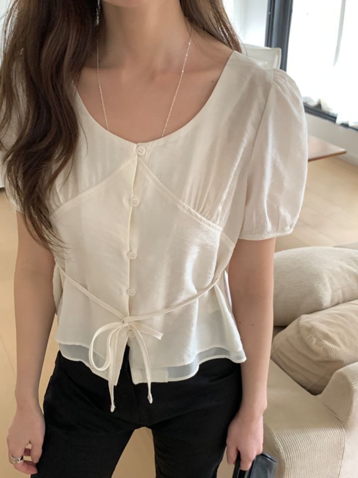 CRONG韓國直郵女裝新品熱賣人氣職業休閑推薦26春夏襯衫蕾絲衫CRONG襯衫/蕾絲衫