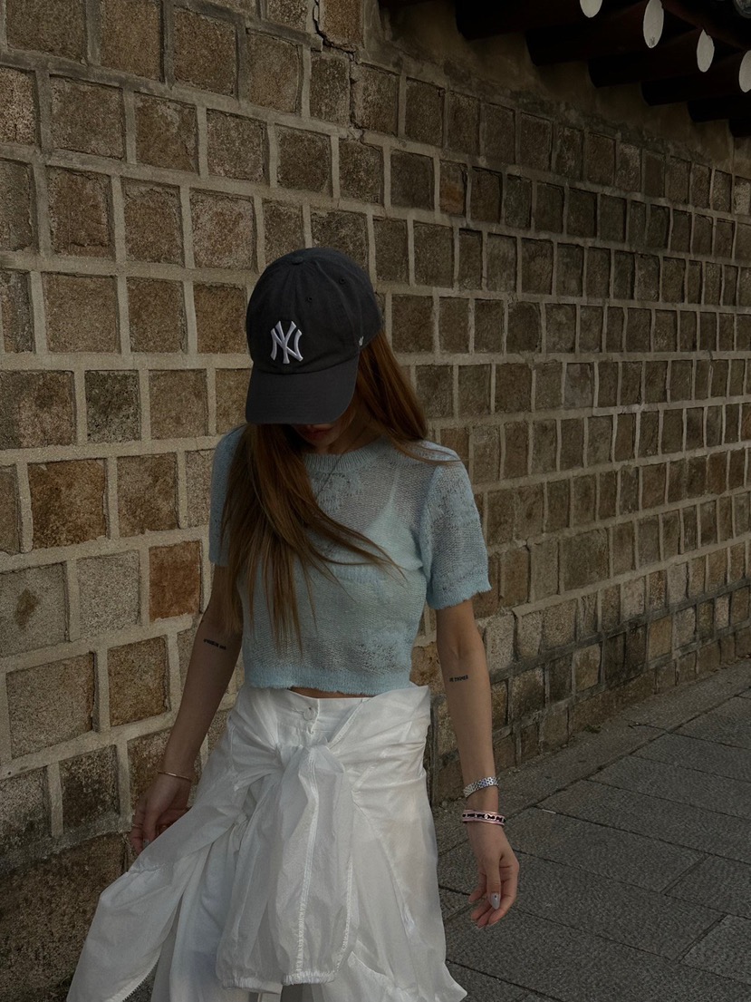 ZEROZERO韓國直郵女裝新品休閑人氣職業推薦針織衫花朵透視ZEROZERO針織衫