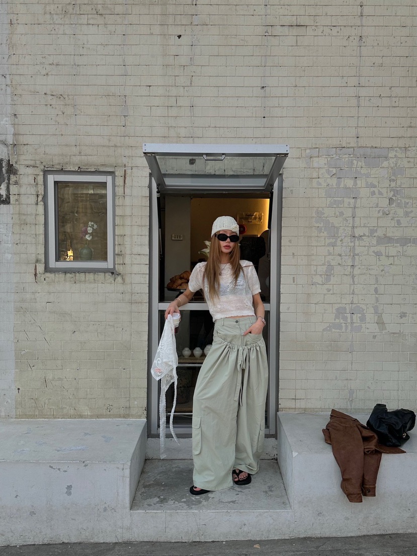 ZEROZERO韓國直郵女裝新品休閑人氣職業推薦針織衫花朵透視ZEROZERO針織衫