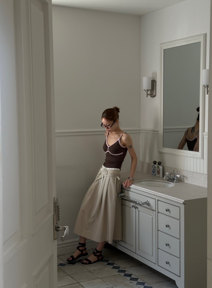 ZEROZERO韓國直郵實拍女士新品熱賣休閑職業吊帶背心褶皺ZEROZERO吊帶/背心