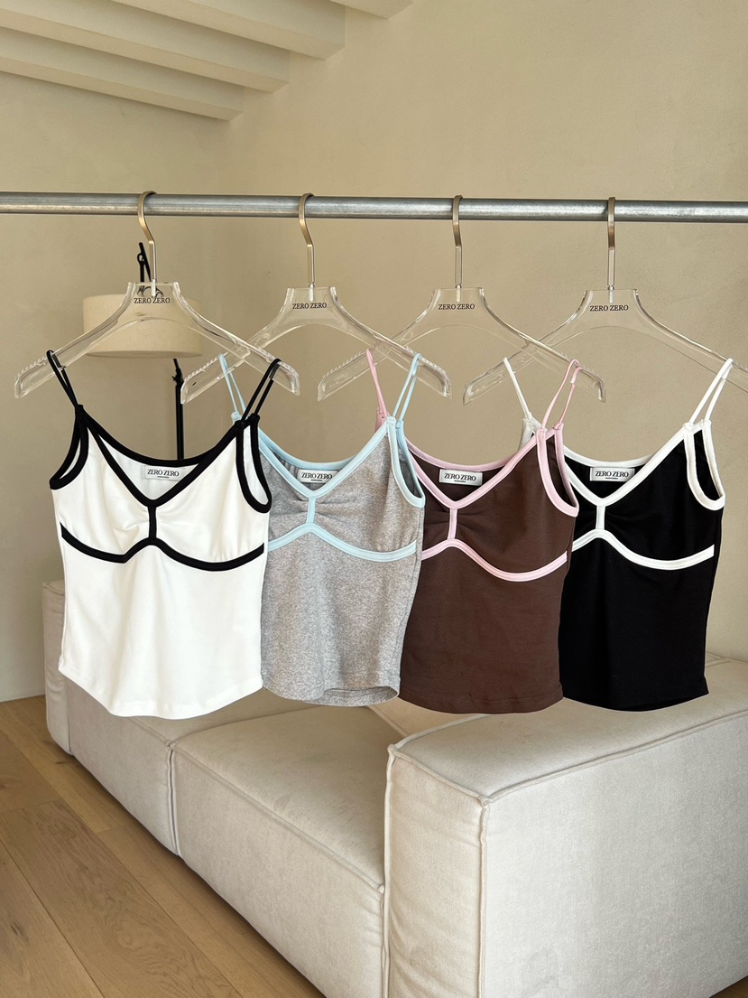 ZEROZERO韓國直郵實拍女士新品熱賣休閑職業吊帶背心褶皺ZEROZERO吊帶/背心