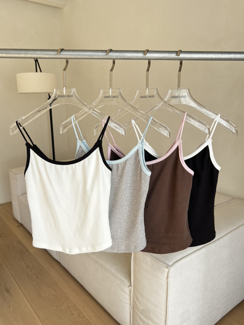 ZEROZERO韓國直郵實拍女士新品熱賣休閑職業吊帶背心褶皺ZEROZERO吊帶/背心