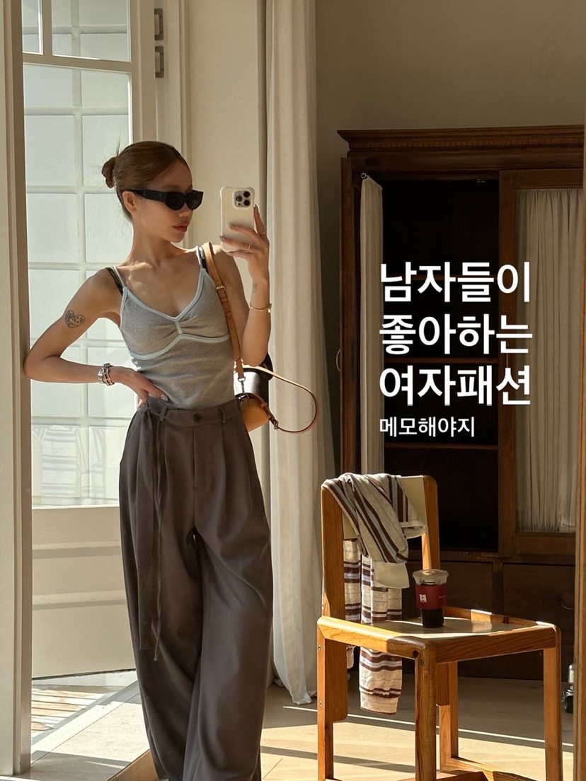 ZEROZERO韓國直郵實拍女士新品熱賣休閑職業吊帶背心褶皺ZEROZERO吊帶/背心圖色3