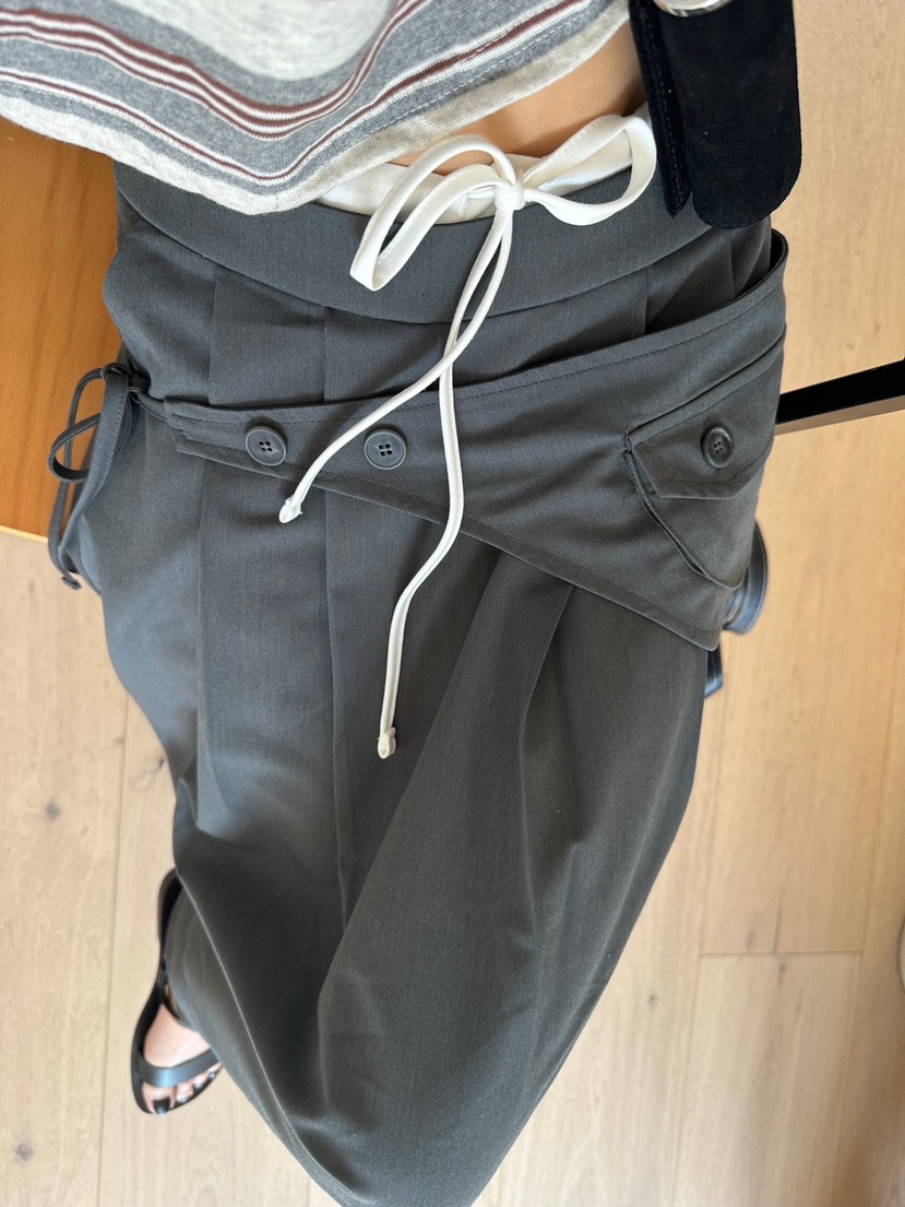 ZEROZERO韓國代購女裝新品職業推薦26春夏半身裙中短裙腰帶ZEROZERO半身裙/中短裙