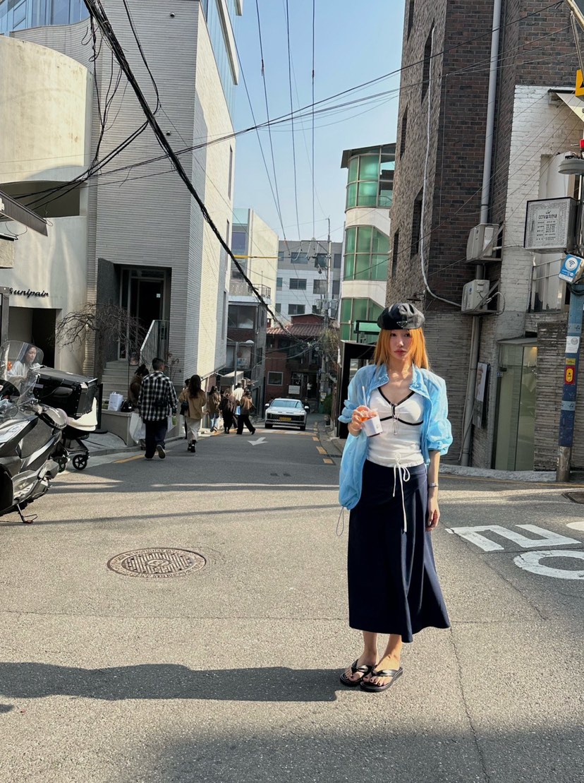 ZEROZERO韓國代購女裝新品職業推薦26春夏半身裙中短裙腰帶ZEROZERO半身裙/中短裙