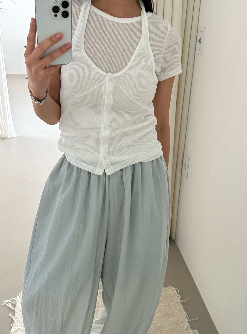 LE VASE韓國東大門直郵女裝新款人氣職業推薦休閑26春夏T恤LE VASET恤