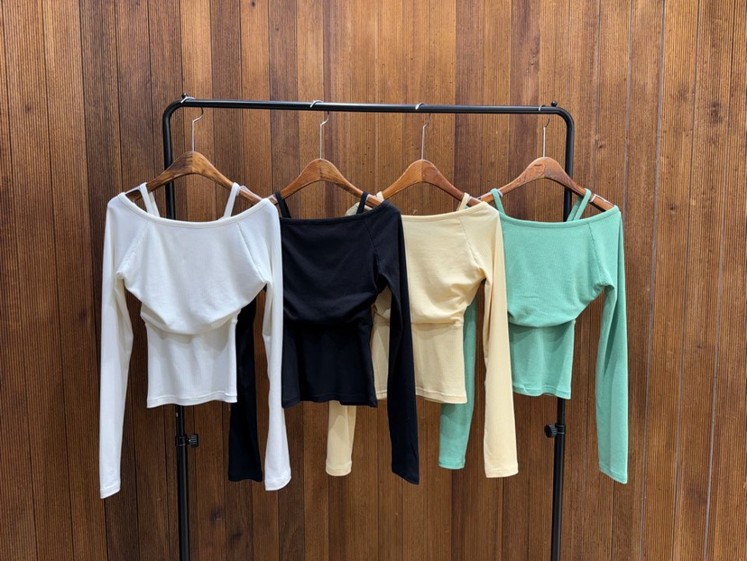 2TWO MOON韓國東大門直郵女士新款熱賣推薦長袖T恤假兩件2TWO MOON長袖T恤