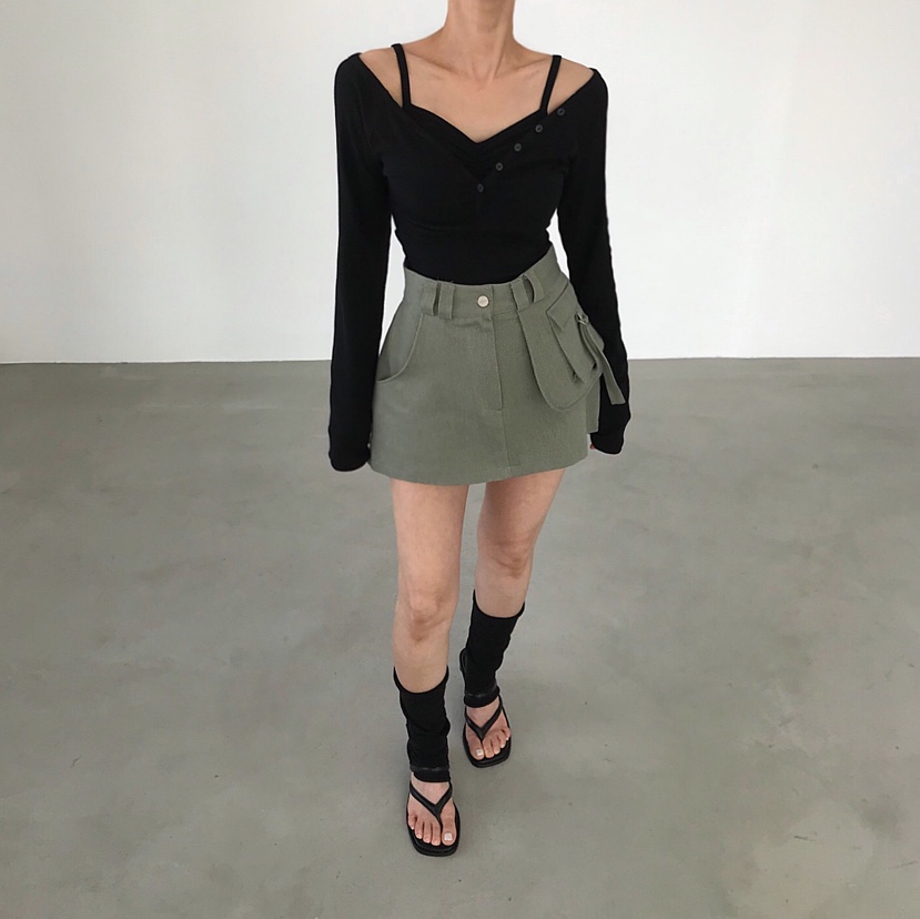 2TWO MOON韓國東大門直郵女士新款熱賣推薦長袖T恤假兩件2TWO MOON長袖T恤圖色3