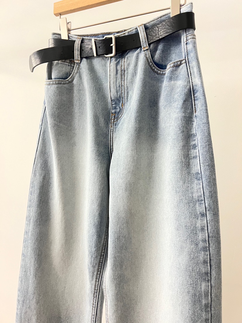 LOGON韓國代購女士新品26春夏熱賣時尚推薦牛仔褲不含腰帶LOGON牛仔褲