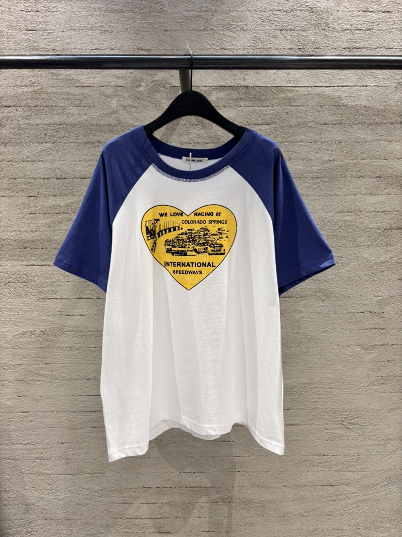 SUGAR CASE韓國東大門代購女裝新款職業休閑熱賣T恤插肩袖SUGAR CASET恤圖色1