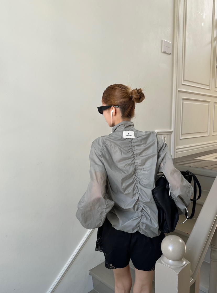 ZEROZERO韓國直郵實拍女士新品熱賣職業26春夏夾克短款褶皺ZEROZERO夾克