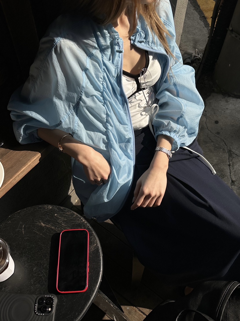 ZEROZERO韓國直郵實拍女士新品熱賣職業26春夏夾克短款褶皺ZEROZERO夾克圖色2