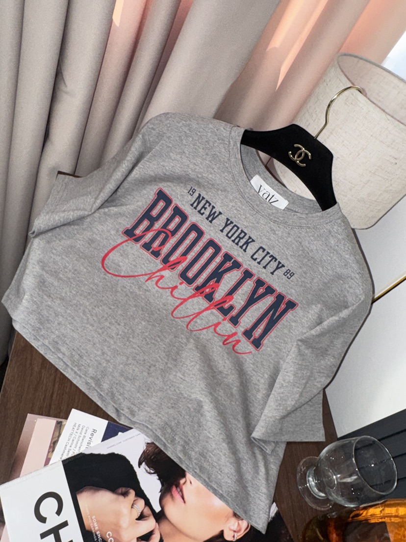 바츠韓國直郵女士新品人氣推薦職業時尚休閑26春夏熱賣T恤VatzT恤圖色1