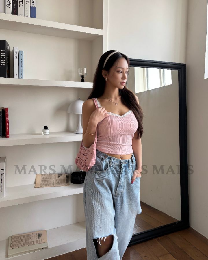 mars韓國直郵女士新款26春夏時尚職業人氣休閑推薦吊帶背心mars吊帶/背心