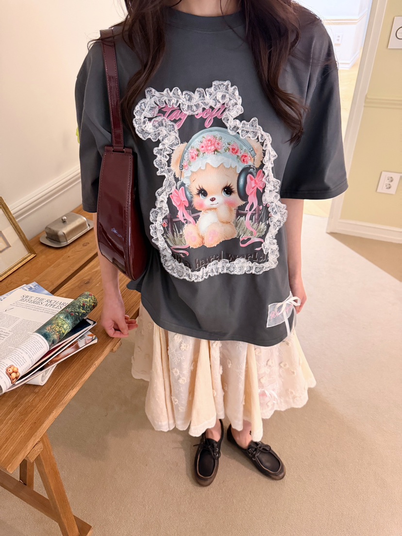 BOUTIQUE-L韓國直郵實拍女士新品熱賣人氣26春夏職業T恤BOUTIQUE-LT恤