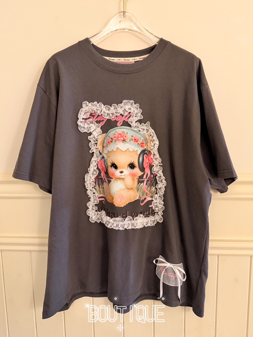 BOUTIQUE-L韓國直郵實拍女士新品熱賣人氣26春夏職業T恤BOUTIQUE-LT恤圖色2