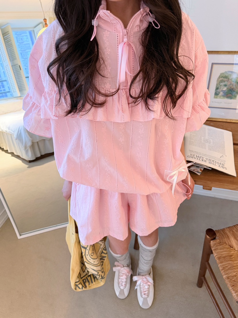 BOUTIQUE-L韓國東大門代購女士新品休閑熱賣時尚襯衫蕾絲衫BOUTIQUE-L襯衫/蕾絲衫