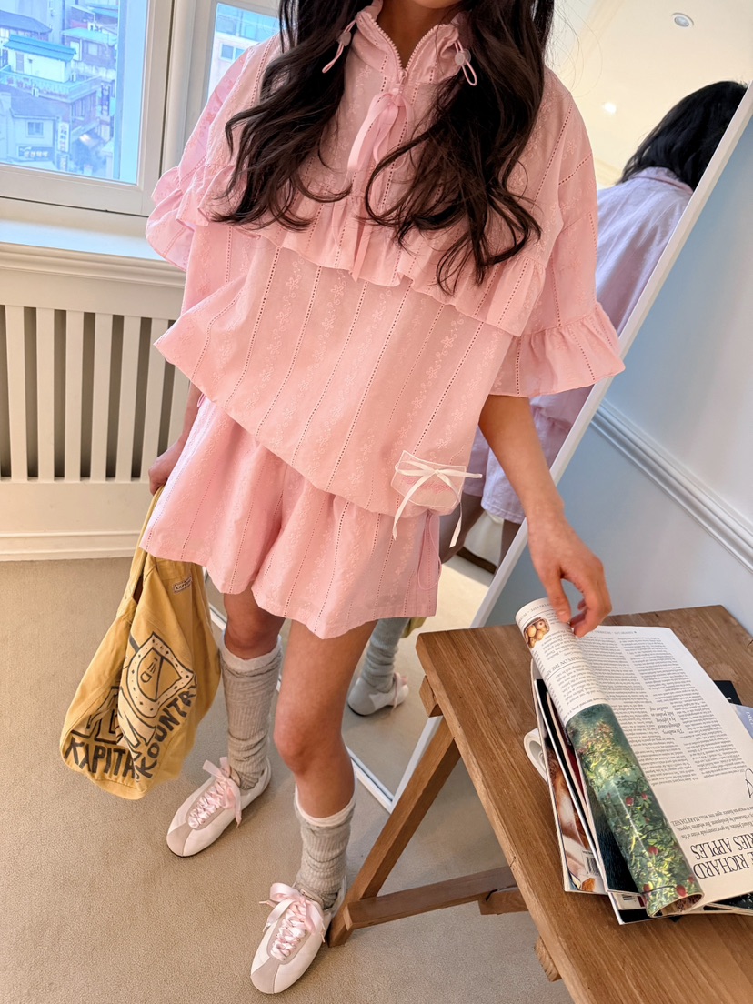 BOUTIQUE-L韓國東大門代購女士新品休閑熱賣時尚襯衫蕾絲衫BOUTIQUE-L襯衫/蕾絲衫